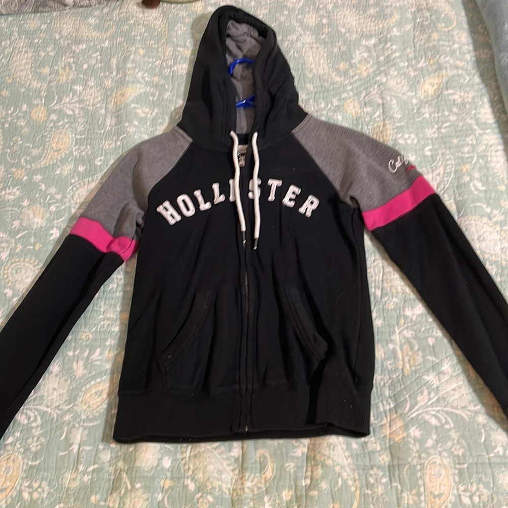 Zip-Up Logo Graphic Hoodie